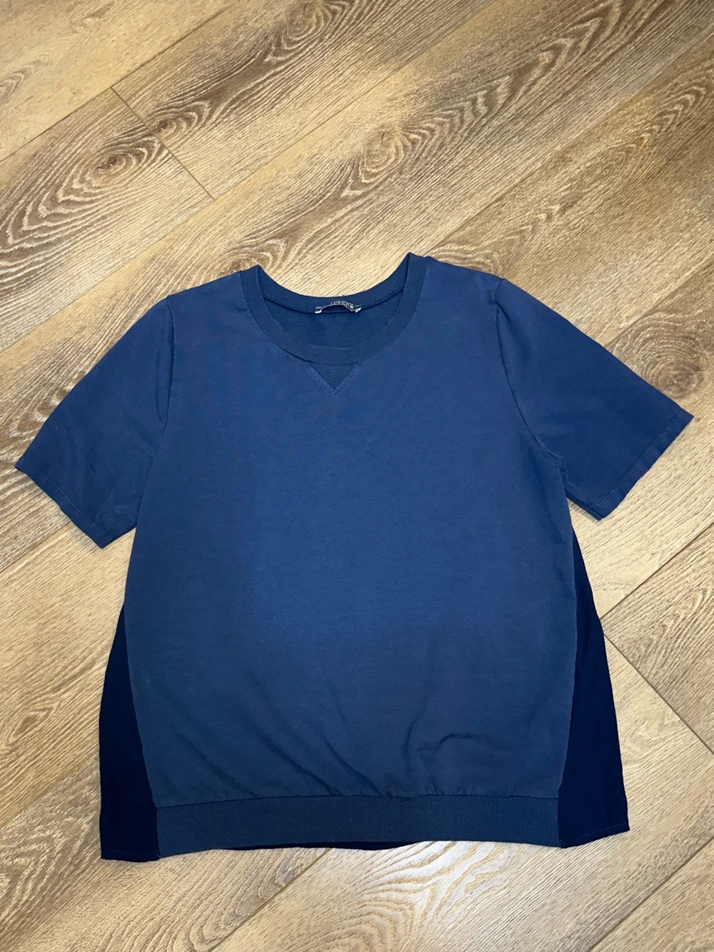 Made in Italy Classic Navy Short-Sleeve Women's Tee - mixed media size